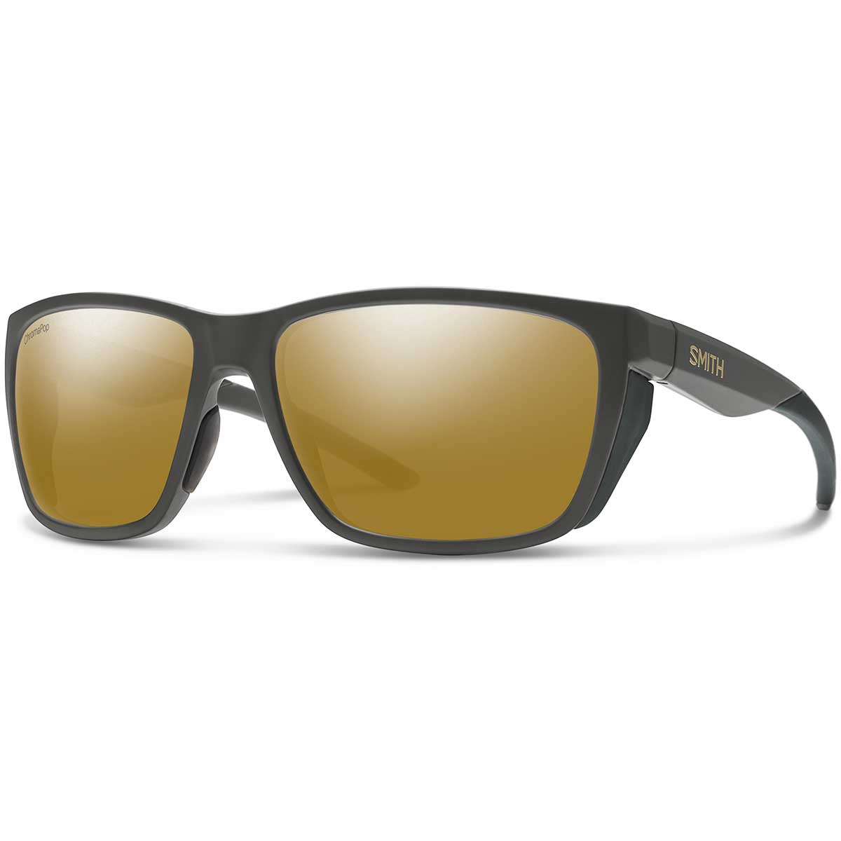 Smith Longfin Sunglasses ChromaPop Polarized in Matte Gravy with Bronze Mirror